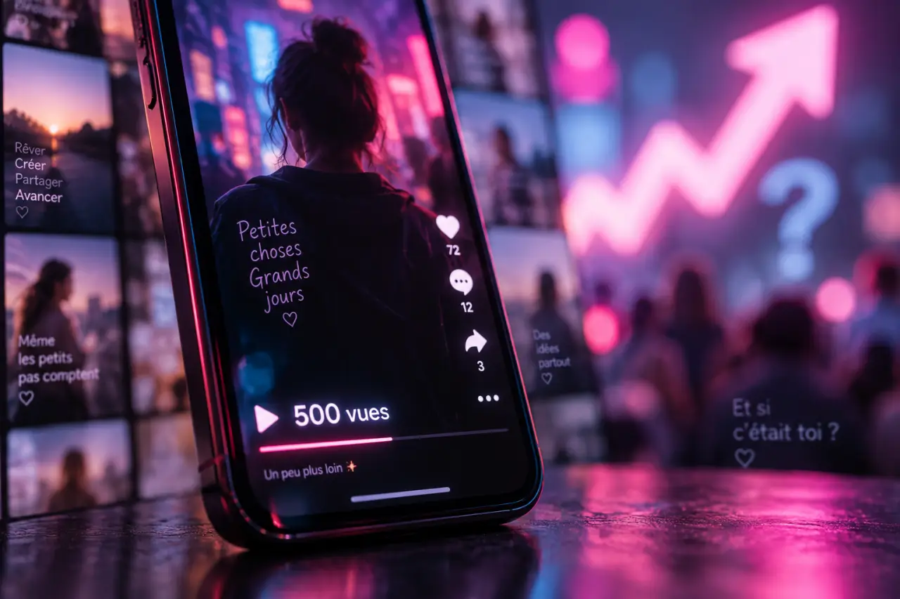 500 vues TikTok : un coup de pouce visible, pas une garantie de viralité