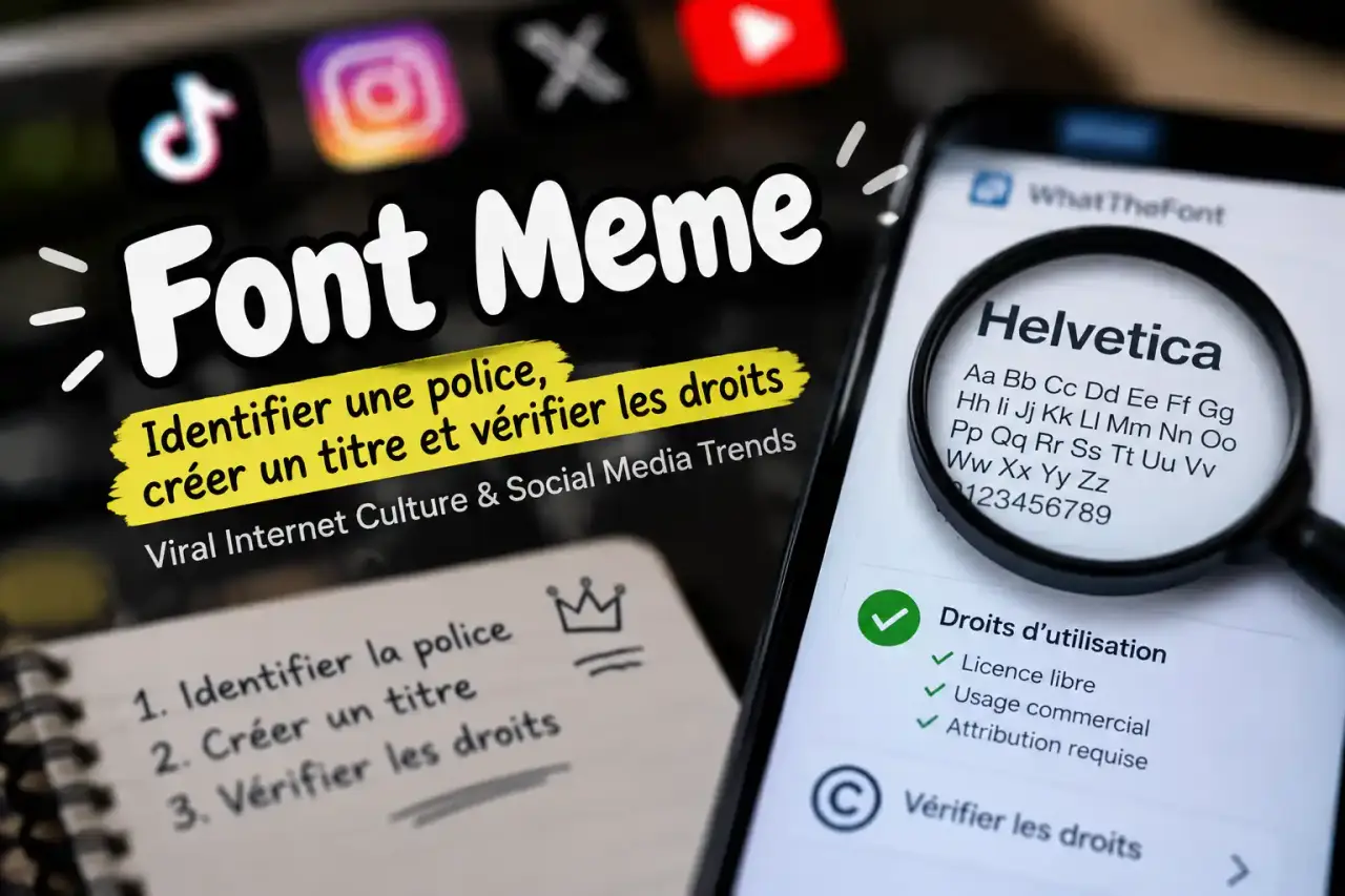 Font Meme : identifier une police, créer un titre et vérifier les droits