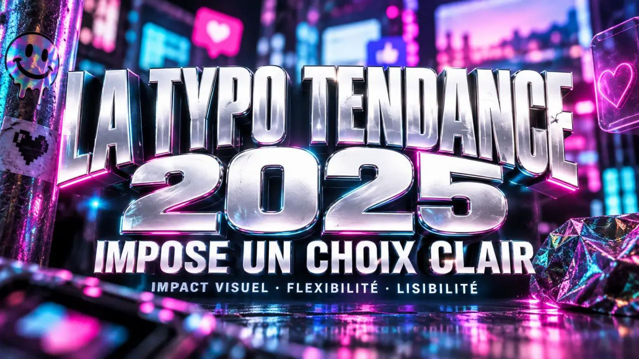 La typo tendance 2025 impose un choix clair : impact visuel, flexibilité et lisibilité