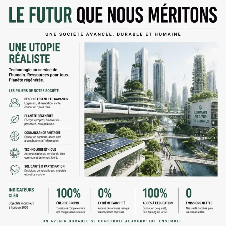 Exemple de meme future illustrant une vision satirique d'une ville utopique
