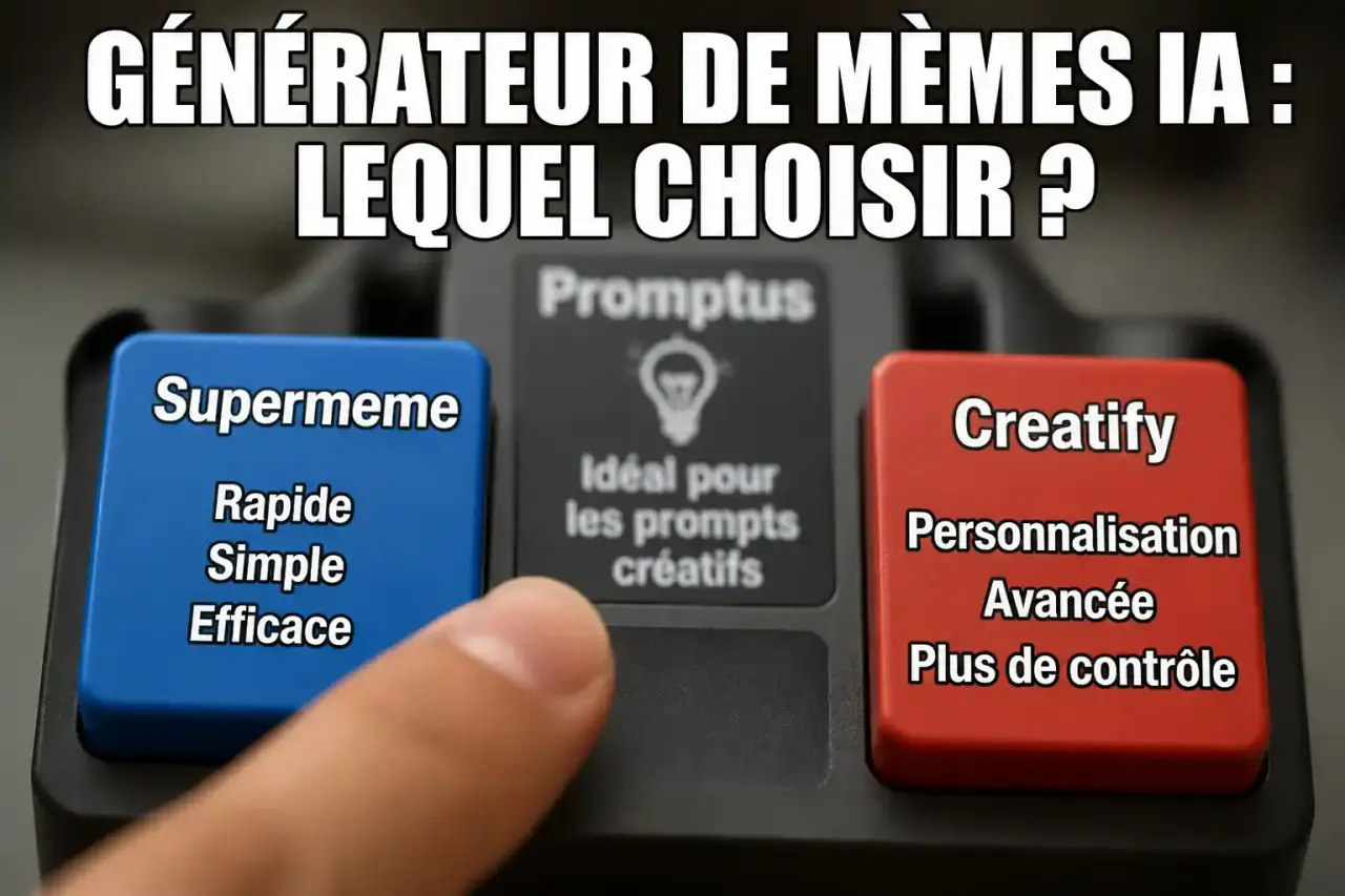 Générateur de mèmes IA : Supermeme, Creatify ou Promptus, lequel choisir ?