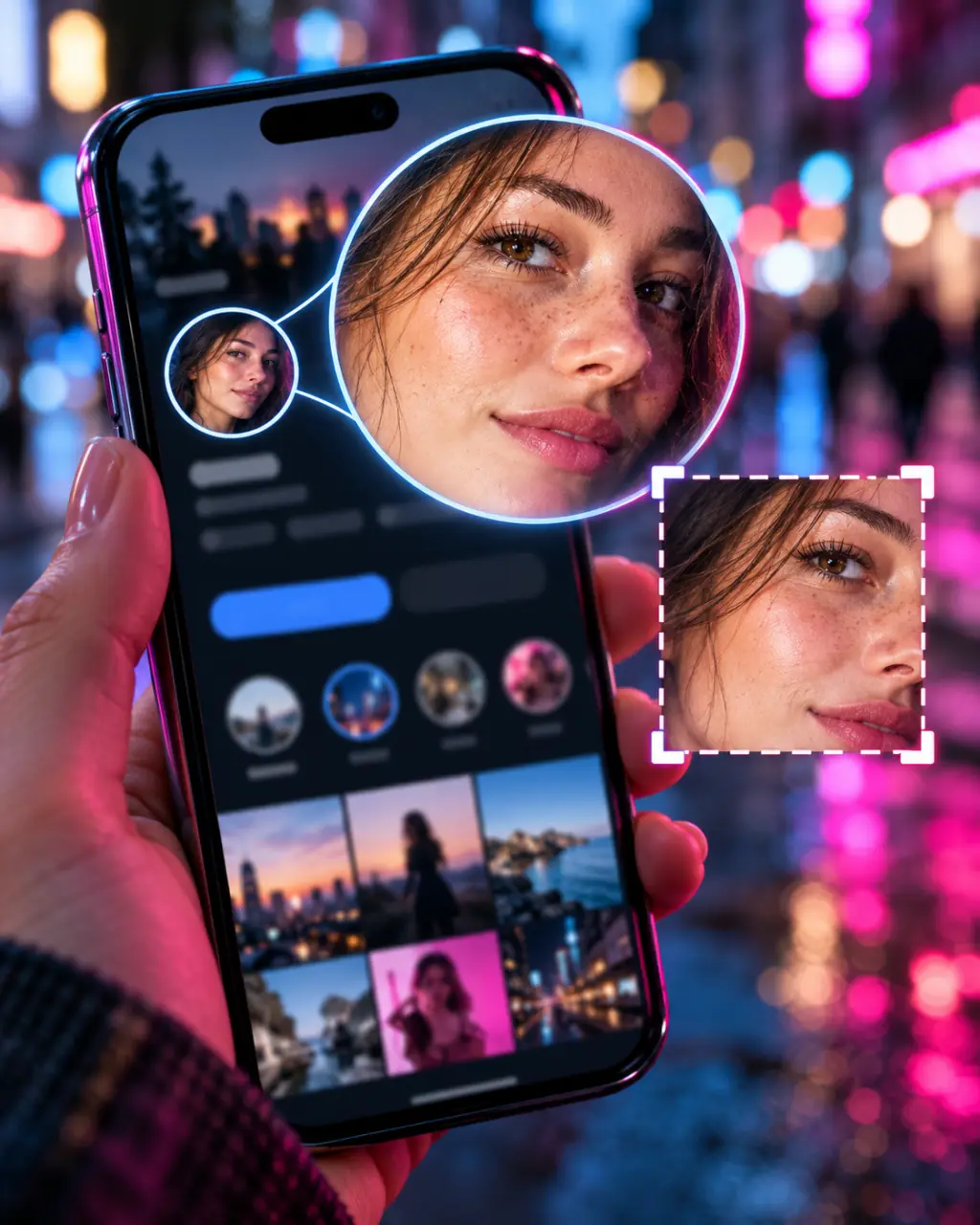 Insta Zoom : agrandir une photo de profil sans confondre zoom et recadrage